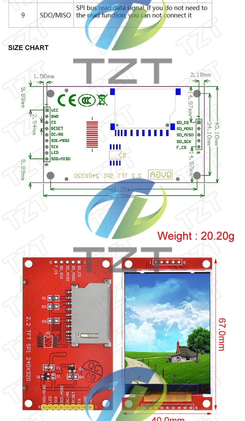 TFT Display 0.96/1.3/1.44/1.8/2.4/2.8/3.5 Inch TFT Full Color Screen LCD Module ST7735 ILI9341 Driver Interface SPI for Arduino