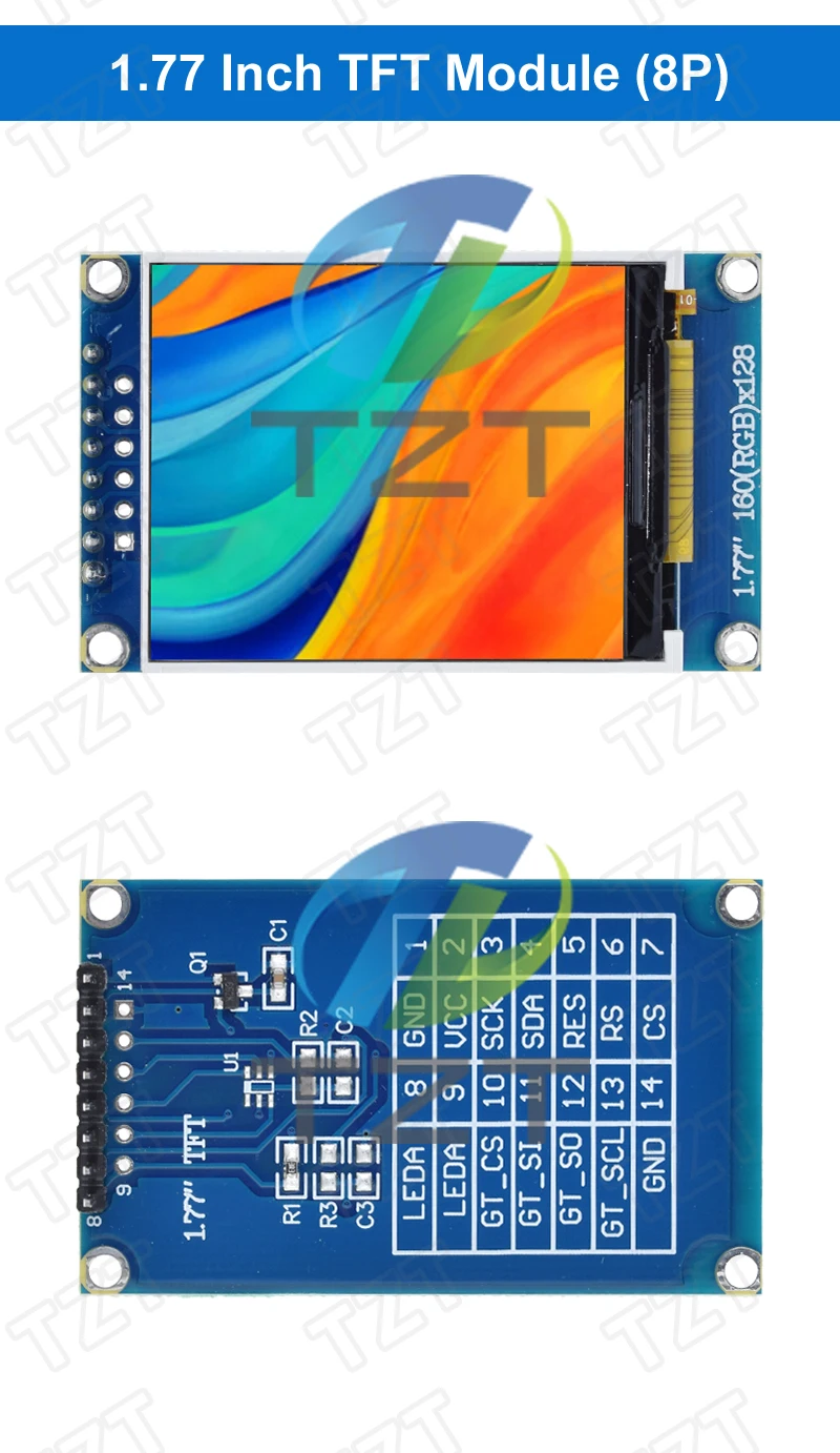 TFT Display 0.96/1.3/1.44/1.8/2.4/2.8/3.5 Inch TFT Full Color Screen LCD Module ST7735 ILI9341 Driver Interface SPI for Arduino