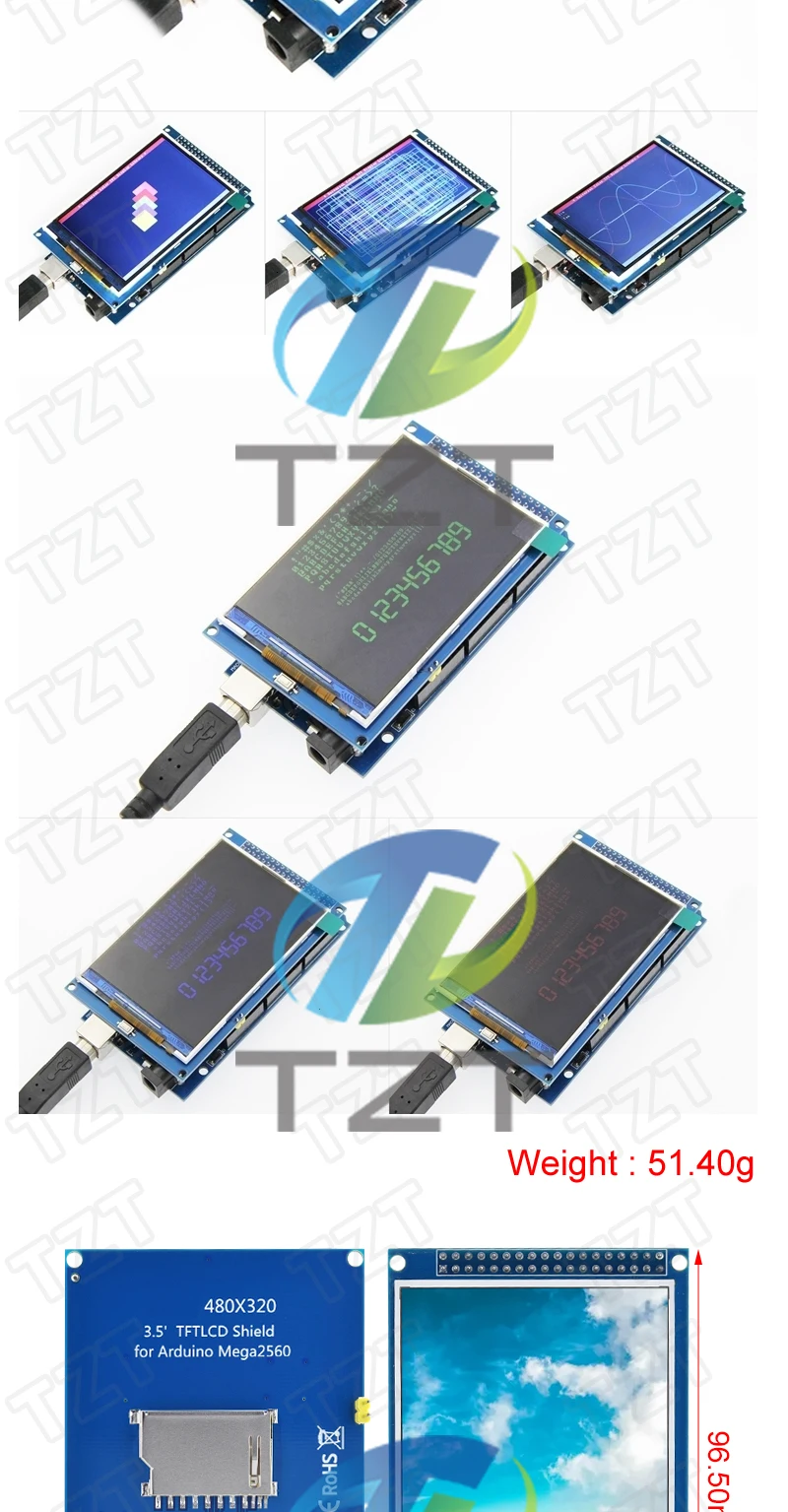 TFT Display 0.96/1.3/1.44/1.8/2.4/2.8/3.5 Inch TFT Full Color Screen LCD Module ST7735 ILI9341 Driver Interface SPI for Arduino