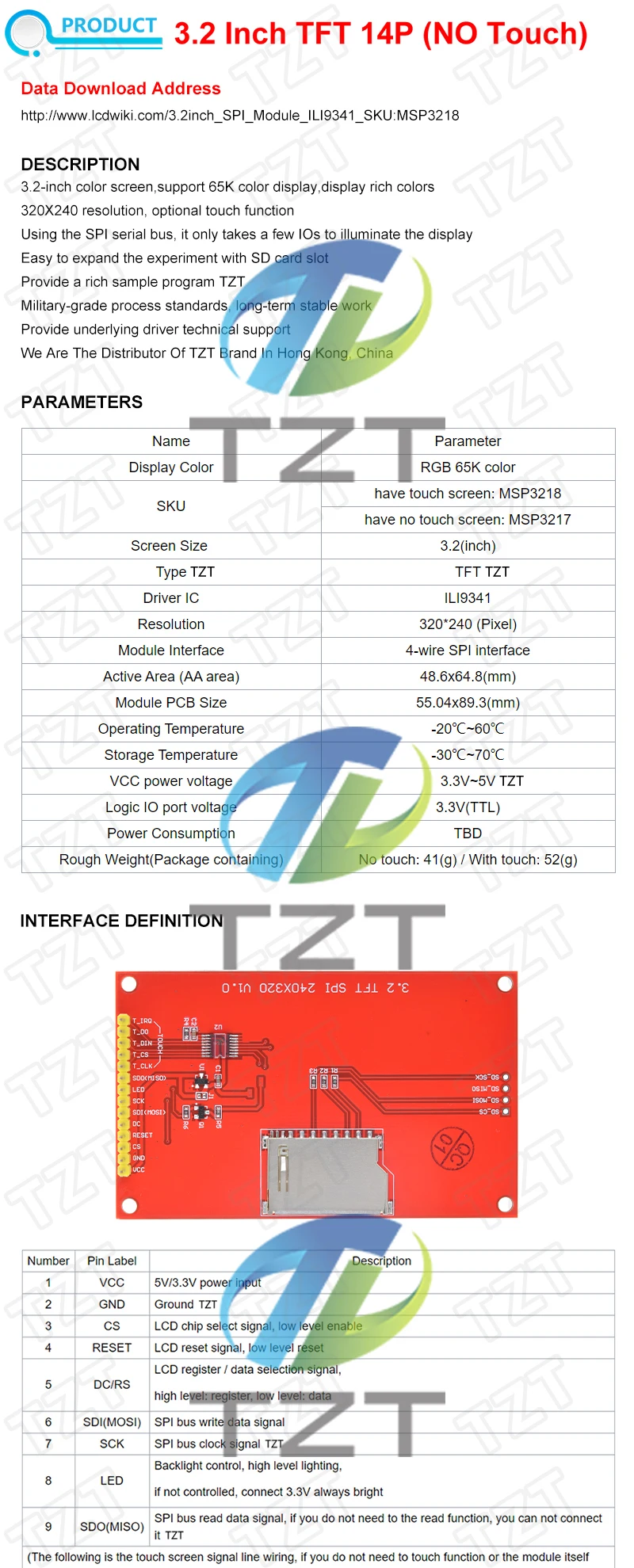 TFT Display 0.96/1.3/1.44/1.8/2.4/2.8/3.5 Inch TFT Full Color Screen LCD Module ST7735 ILI9341 Driver Interface SPI for Arduino