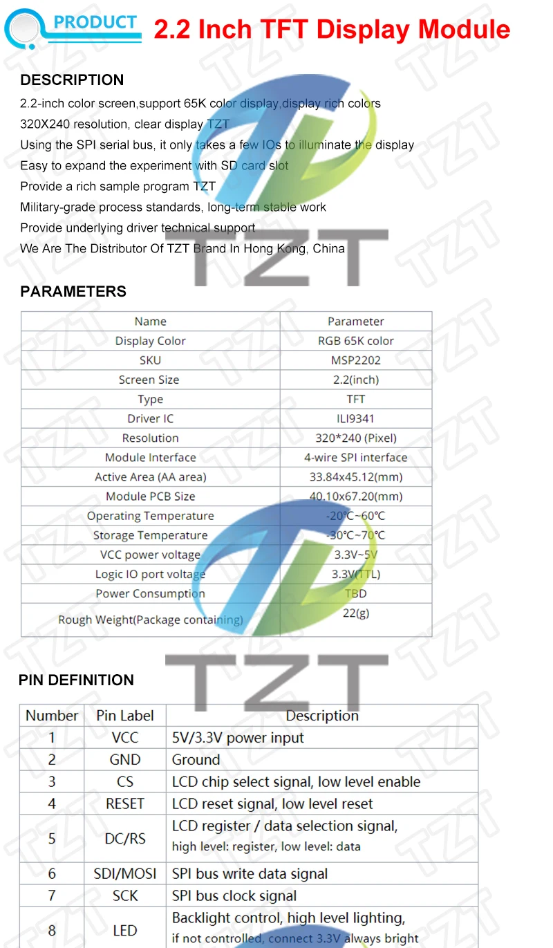 TFT Display 0.96/1.3/1.44/1.8/2.4/2.8/3.5 Inch TFT Full Color Screen LCD Module ST7735 ILI9341 Driver Interface SPI for Arduino