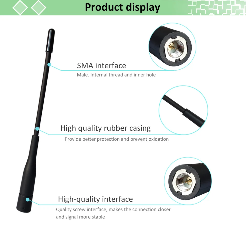 Eoth Whip 433MHz Antenna 16cm SMA Male Connector Walkie Talkie Antenna 433 MHz Directional IoT Waterproof Antene for Wireless