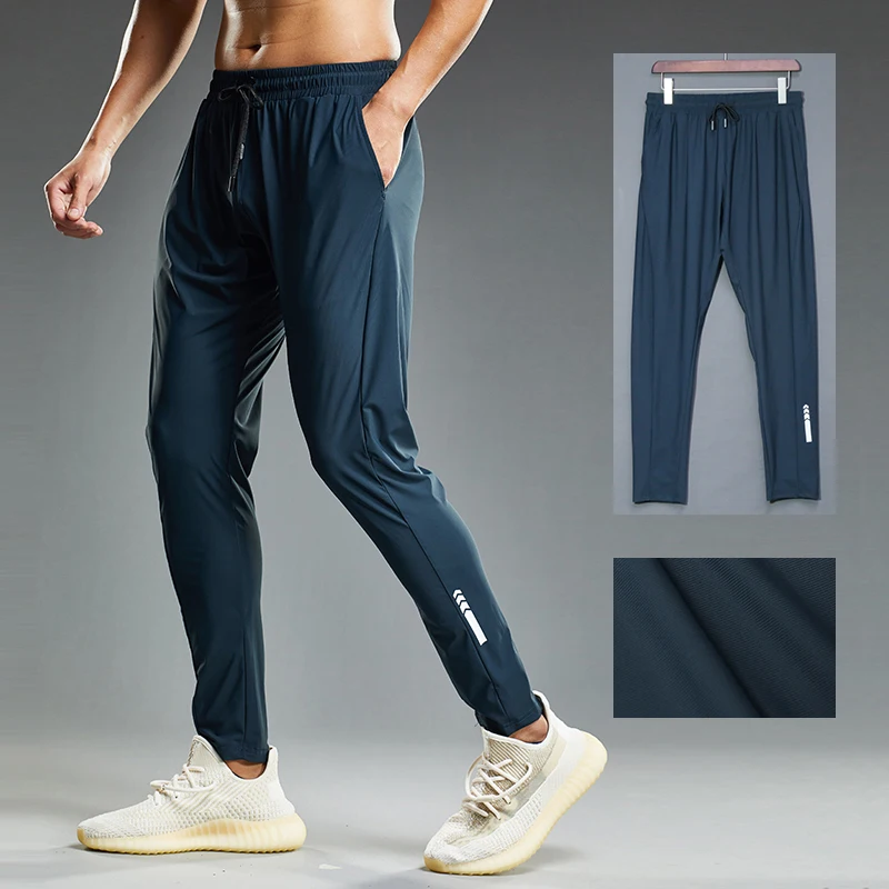 Summer Elastic Men Running Sport Pants Jogging Sweatpants Casual Outdoor Training Gym Fitness Trousers