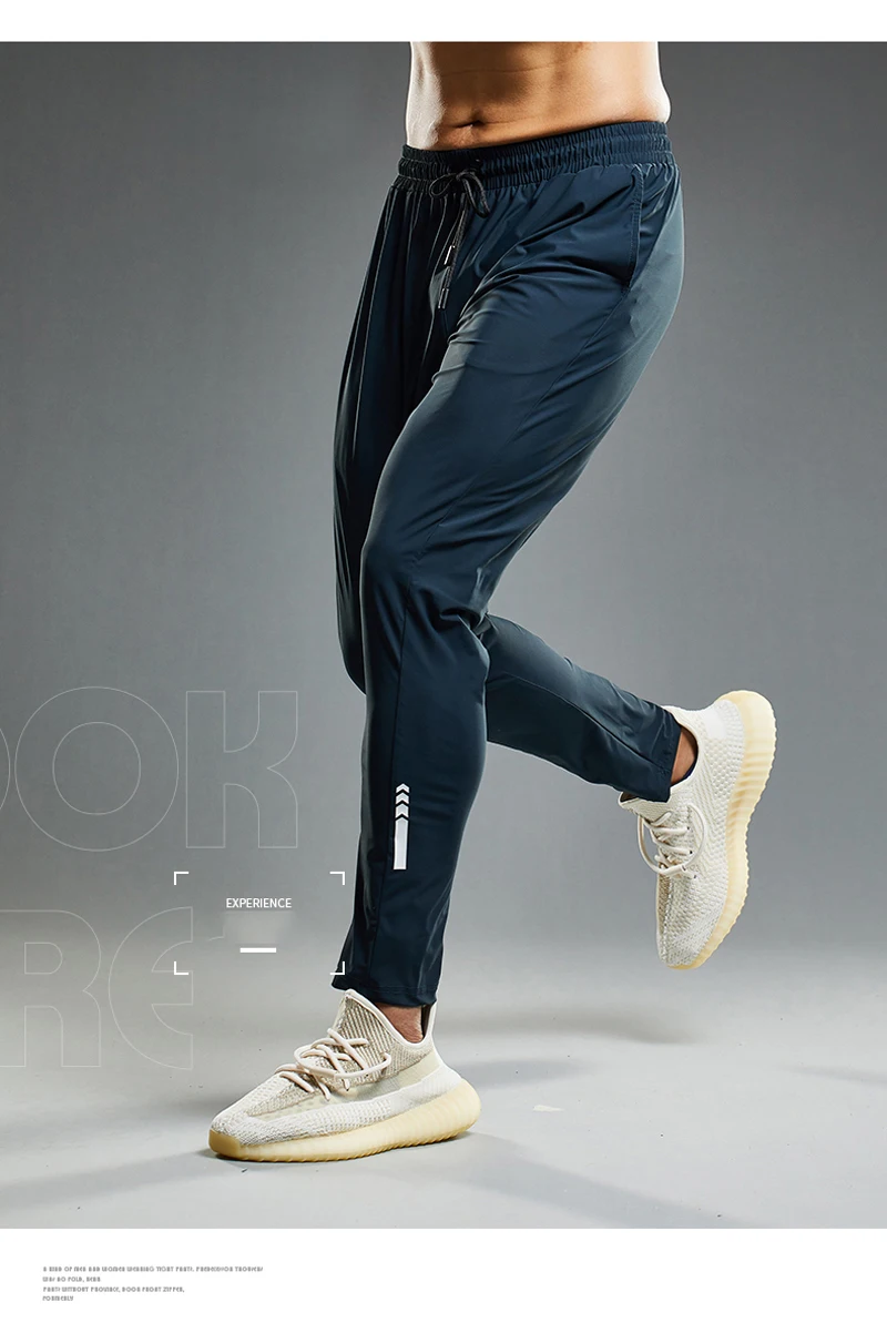 Summer Elastic Men Running Sport Pants Jogging Sweatpants Casual Outdoor Training Gym Fitness Trousers