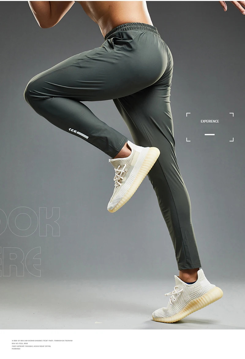 Summer Elastic Men Running Sport Pants Jogging Sweatpants Casual Outdoor Training Gym Fitness Trousers