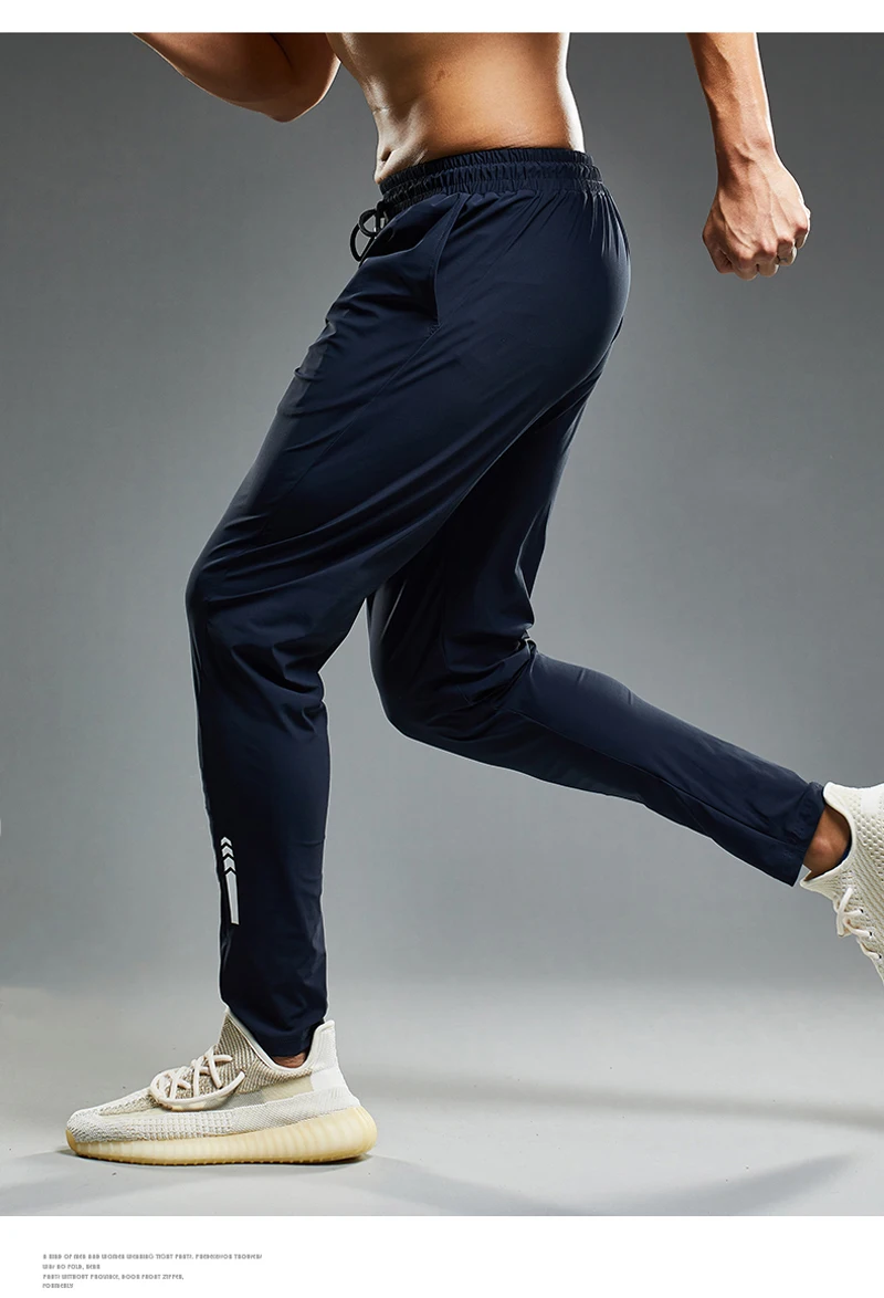 Summer Elastic Men Running Sport Pants Jogging Sweatpants Casual Outdoor Training Gym Fitness Trousers