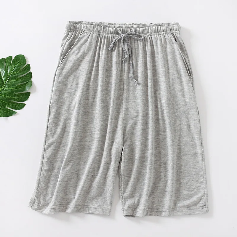 Plus Size 7XL 8XL Casual Sleep Shorts for Men Casual Modal Men's Pajamas Shorts Summer Soft Five Points Cotton Beach Shorts Male