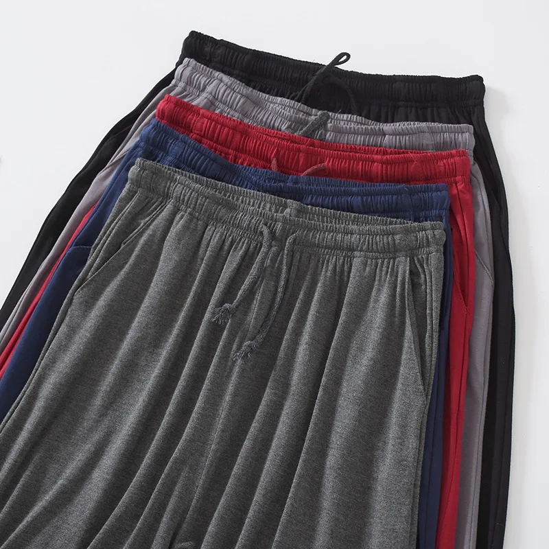Plus Size 7XL 8XL Casual Sleep Shorts for Men Casual Modal Men's Pajamas Shorts Summer Soft Five Points Cotton Beach Shorts Male