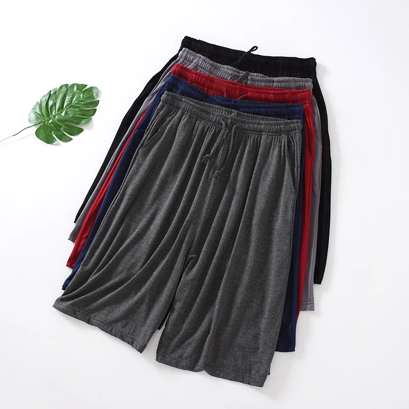 Plus Size 7XL 8XL Casual Sleep Shorts for Men Casual Modal Men's Pajamas Shorts Summer Soft Five Points Cotton Beach Shorts Male