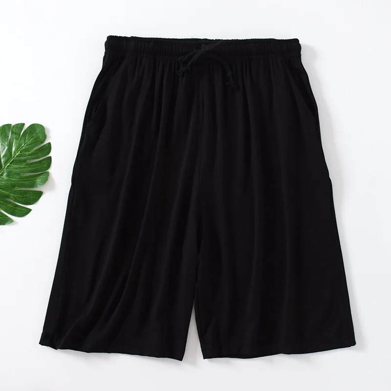 Plus Size 7XL 8XL Casual Sleep Shorts for Men Casual Modal Men's Pajamas Shorts Summer Soft Five Points Cotton Beach Shorts Male