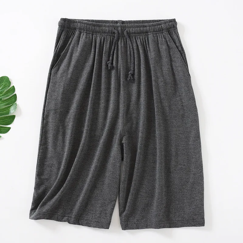 Plus Size 7XL 8XL Casual Sleep Shorts for Men Casual Modal Men's Pajamas Shorts Summer Soft Five Points Cotton Beach Shorts Male