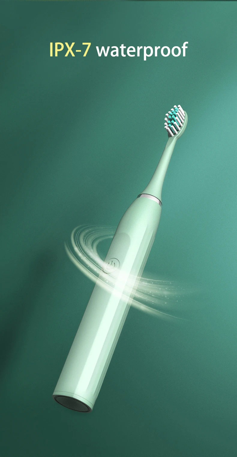 Sonic Electric Toothbrush for Adults Children Ultrasonic Automatic vibrator Whitening IPX7 Waterproof 3 Brush Head battery type