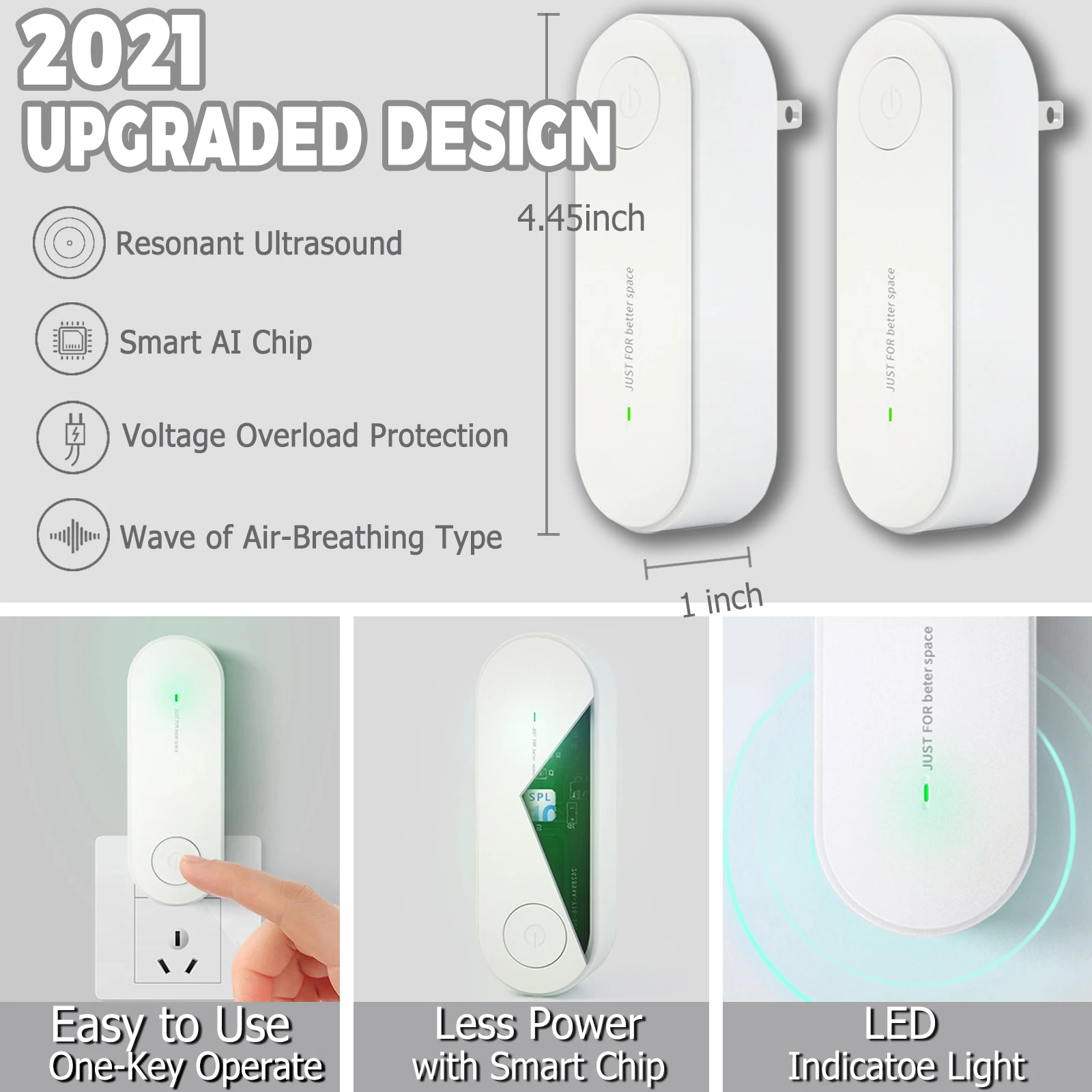 New Zai Xiao Ultrasonic Insect Repellent Electronic Mosquito Repellent Mice Spider Cockroach Portable Insecticide Pest Control