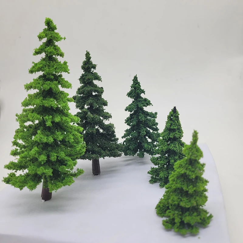 1:87 Scale Model Pine Trees Cedar Landscape Miniature Train Railway Layout Scenery Dioramas Diy Window Christmas Day Decoration