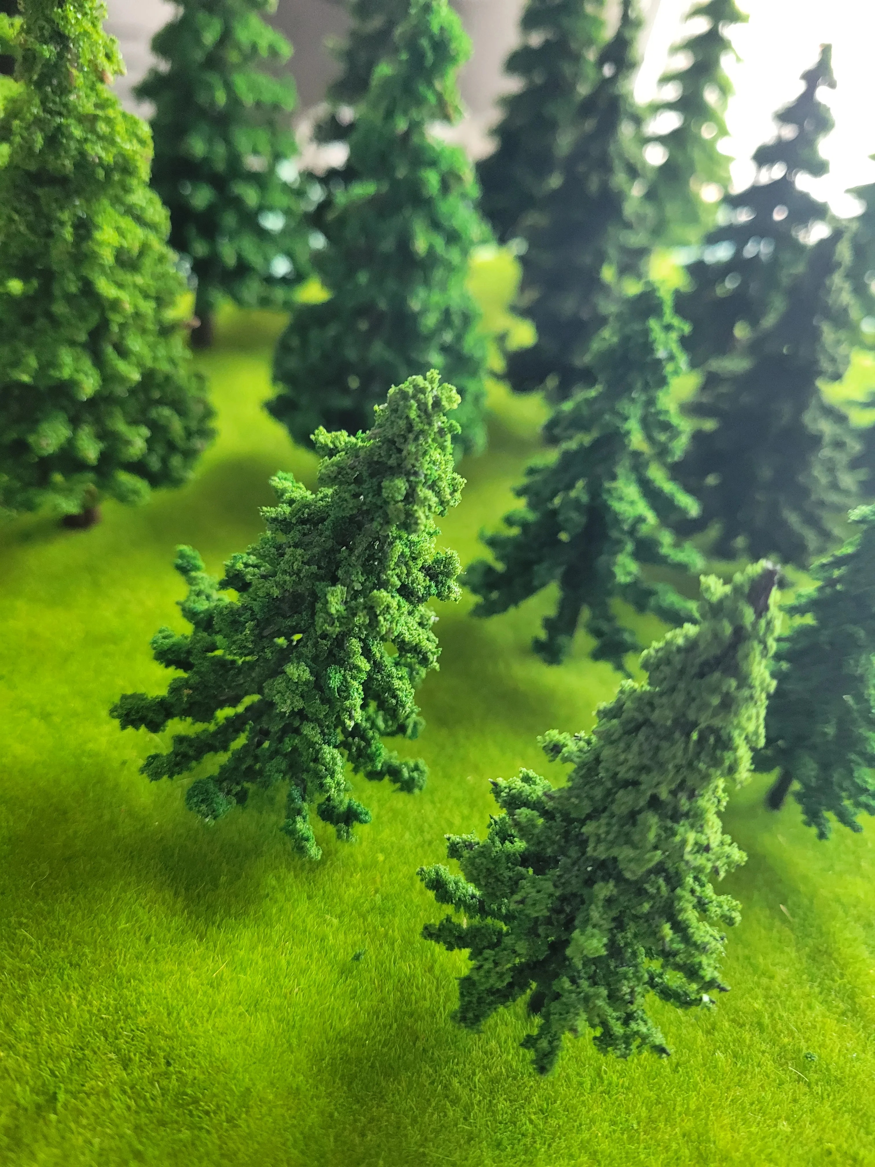 1:87 Scale Model Pine Trees Cedar Landscape Miniature Train Railway Layout Scenery Dioramas Diy Window Christmas Day Decoration