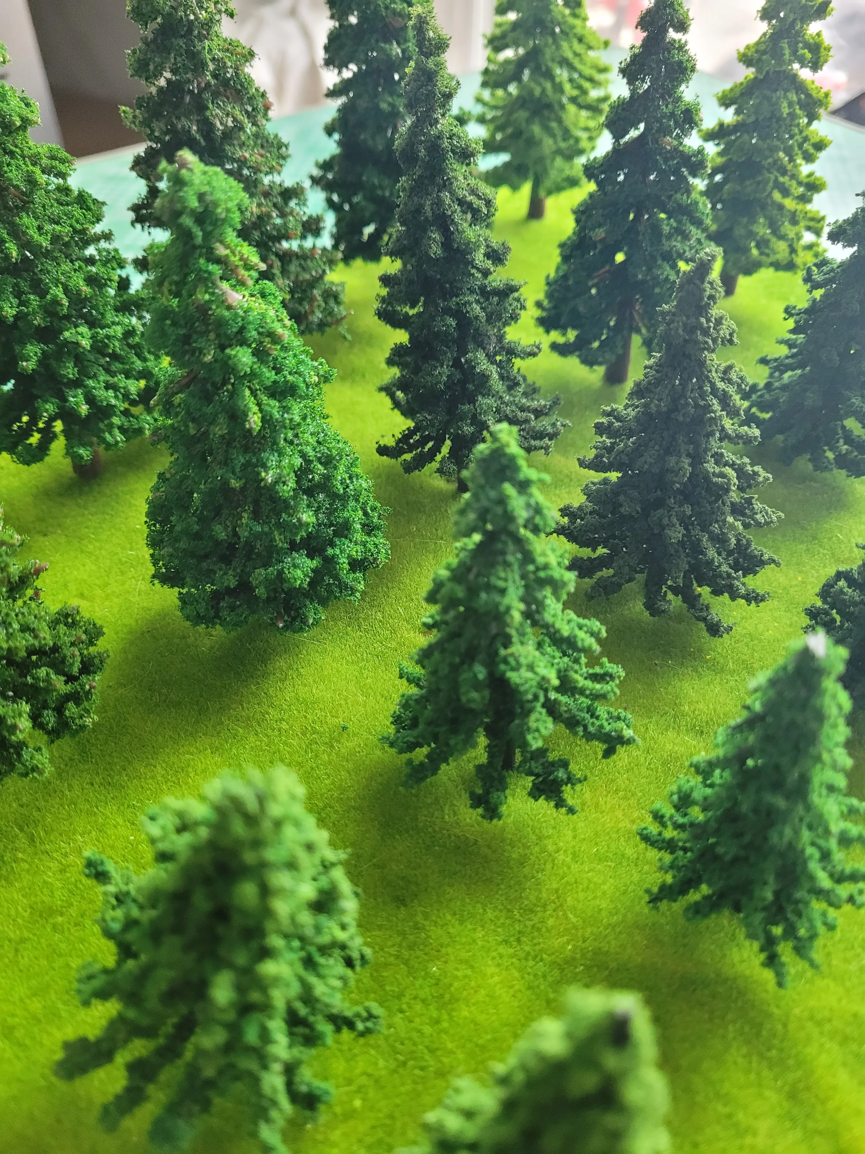1:87 Scale Model Pine Trees Cedar Landscape Miniature Train Railway Layout Scenery Dioramas Diy Window Christmas Day Decoration