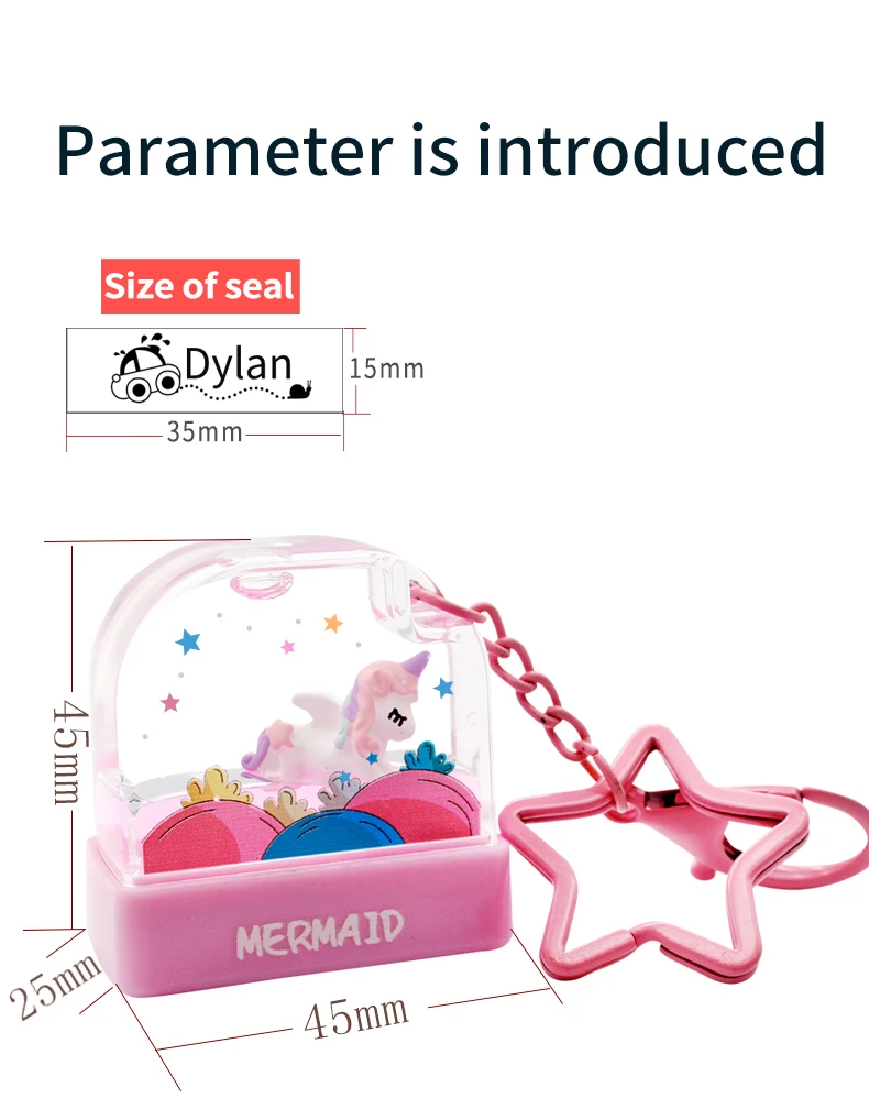 Children's Hang buckle Seal Stamp Toy Baby Student Clothes Chapter Custom Name Word Waterproof Wash Not Faded Customized