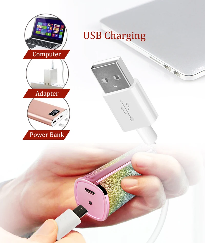 2 IN 1 Rechargeable Epilator Electric Eyebrow Trimmer Female Body Facial Lipstick Shape Hair Removal Mini Painless Razor Shaver
