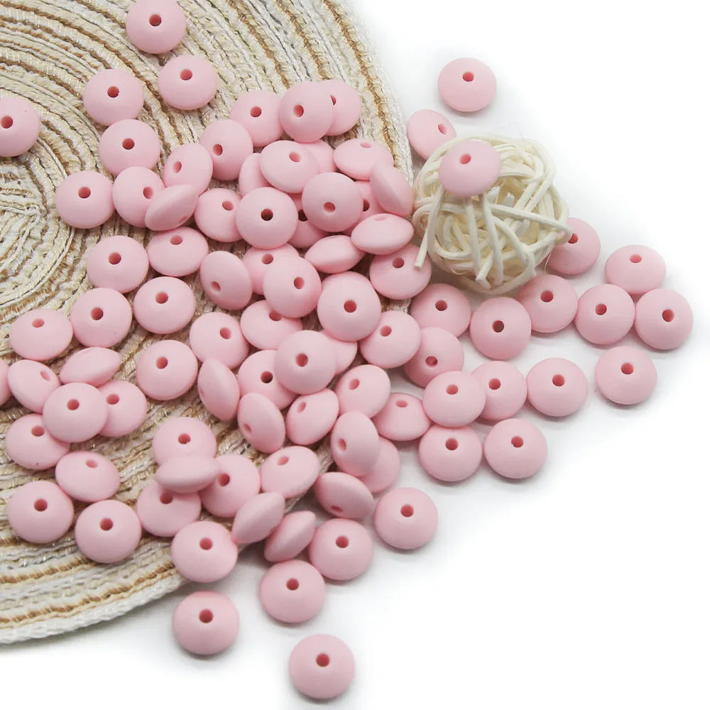 Cute-idea Baby Silicone Lentils Beads 100Pcs Baby Abacus Lentils teething beads infant Pacifier Chain Care toys Accessories gift