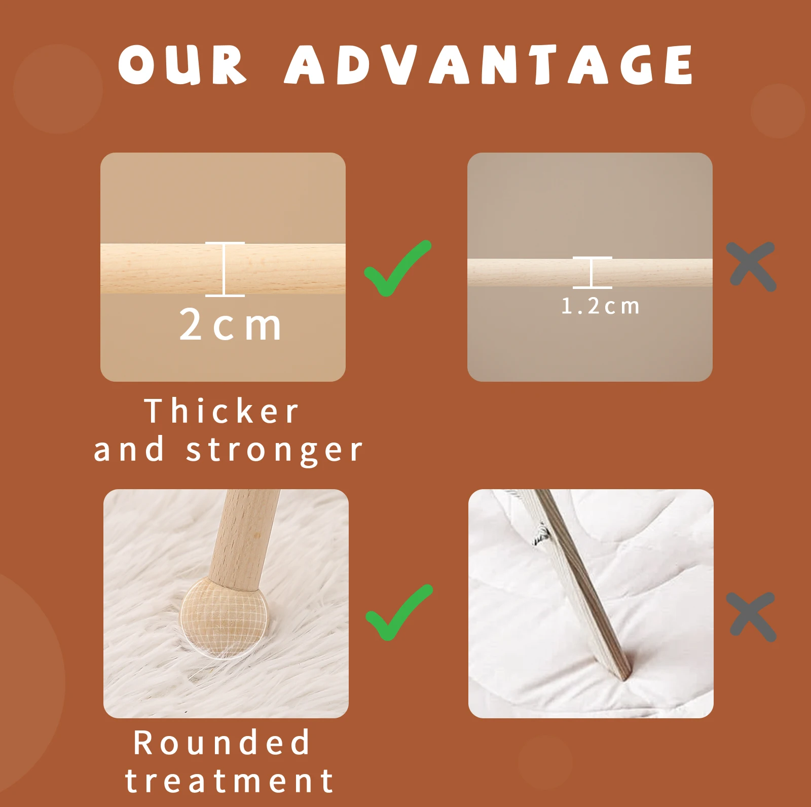 1Set Wooden Rattle Teethers Baby Toys Play Gym Mobile Newborn Sensory Structure Baby Nursing Gifts Handmade Stroller Accessories