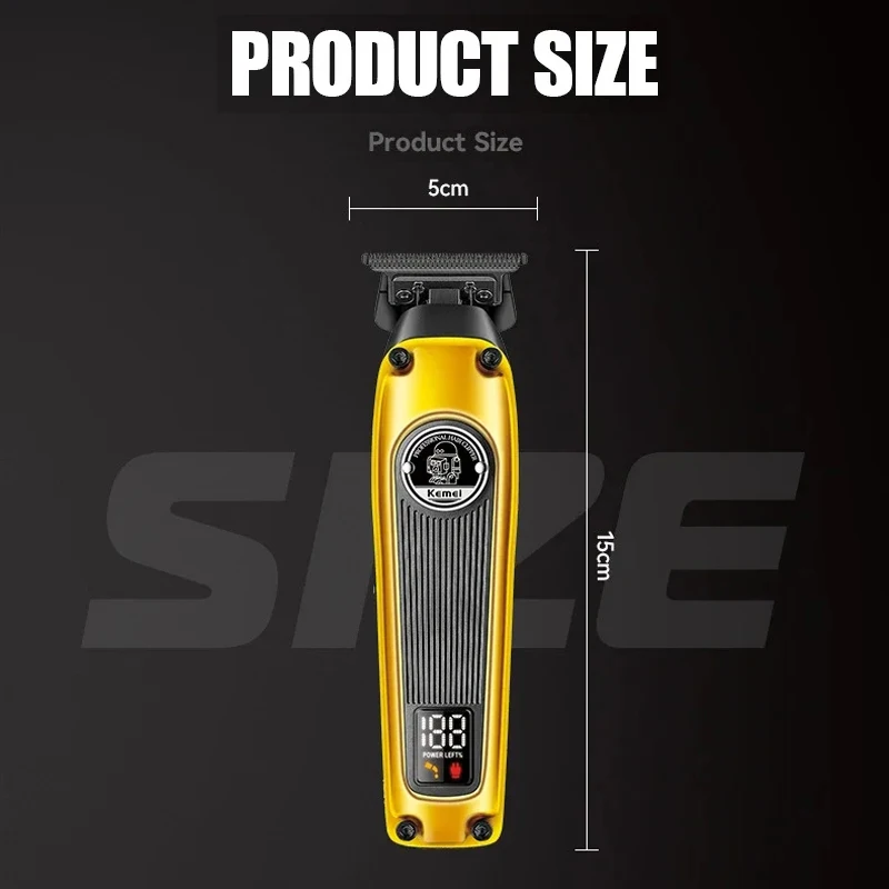 Kemei Multi-Purpose Haircut LCD Display Hair Cut Machine KM-1855 Hair Trimmer Hair Clippers for Men