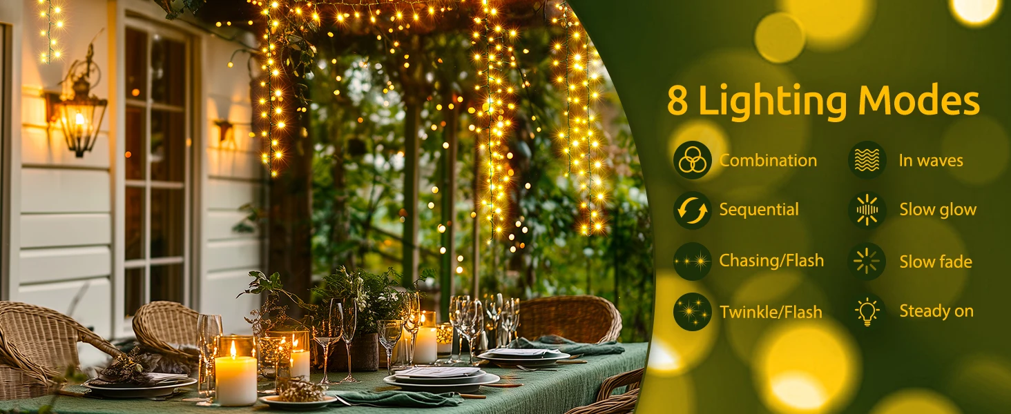 Led String Lights Outdoor Firecracker Fairy Light String EU/US DC Power Copper Wire Lights for Wedding Christmas Tree Decor Lamp