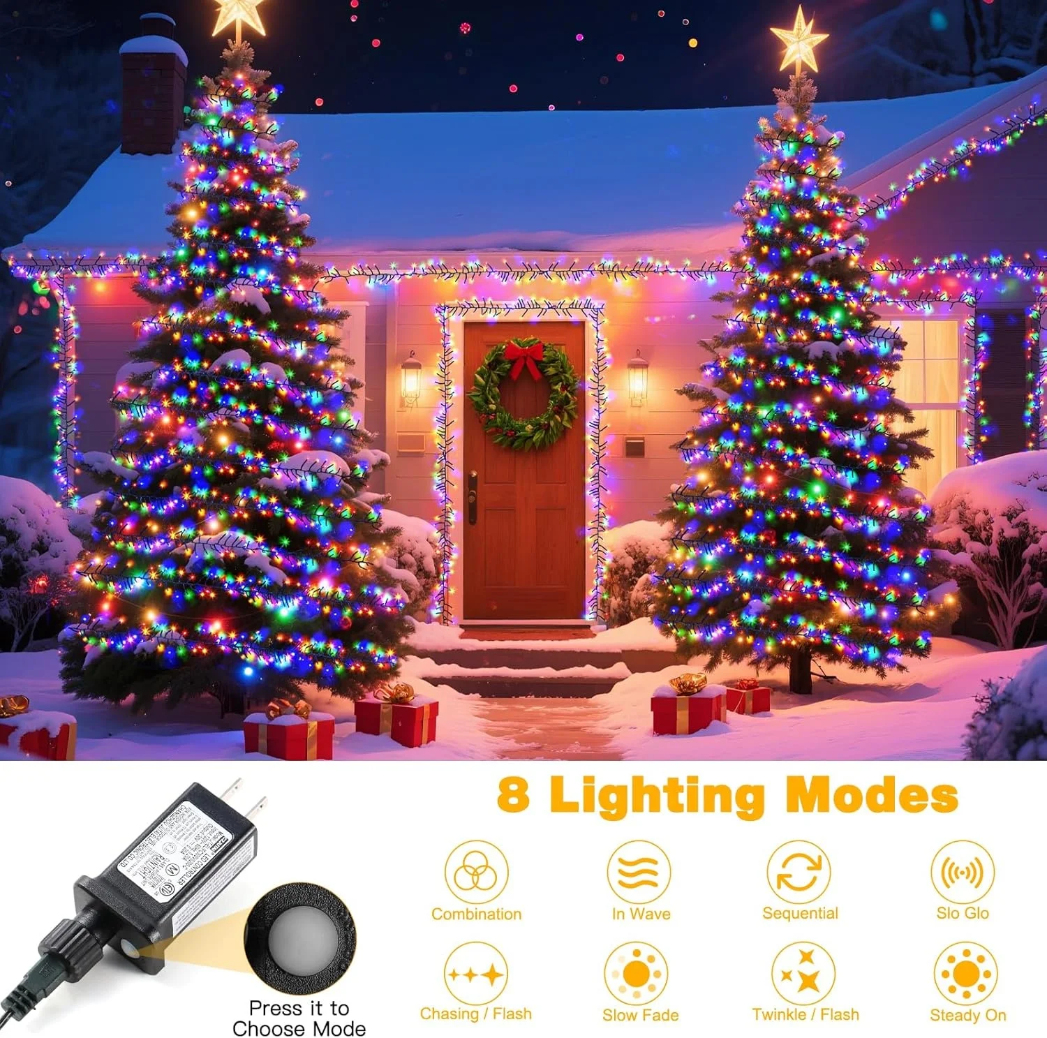 Led String Lights Outdoor Firecracker Fairy Light String EU/US DC Power Copper Wire Lights for Wedding Christmas Tree Decor Lamp