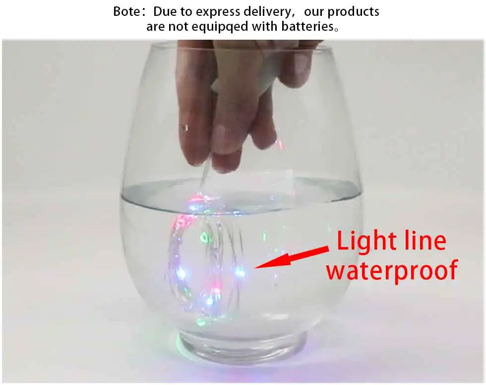 Waterproof Fairy Light CR2032 Battery Powered LED Mini Christmas Light Copper Wire String Light For Wedding Xmas Garland Party