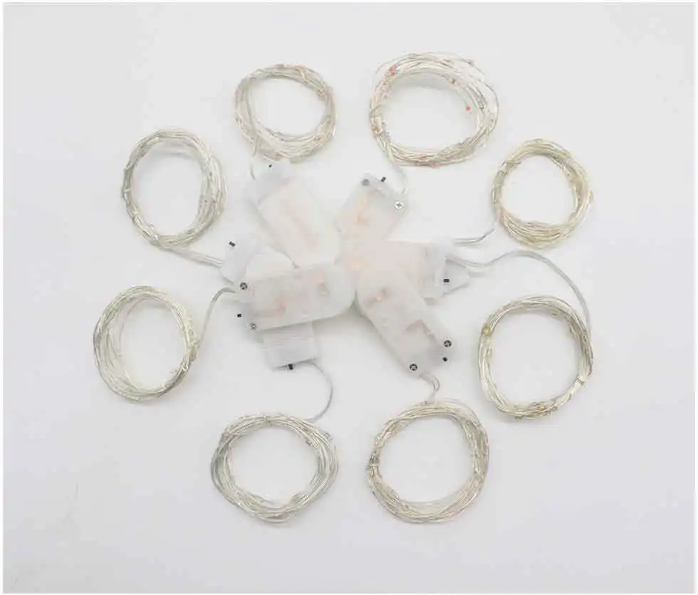 Waterproof Fairy Light CR2032 Battery Powered LED Mini Christmas Light Copper Wire String Light For Wedding Xmas Garland Party