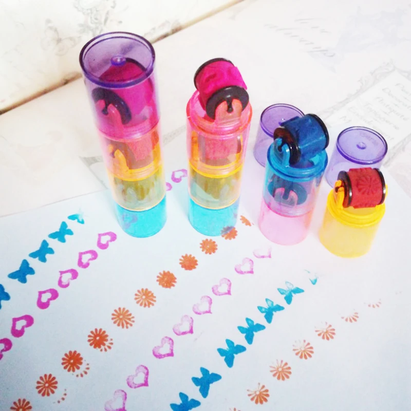 2/24pcs Assorted Stamps for Kids Self-ink Stamps Children Toy Stamps  Face Seal Scrapbooking DIY Painting Photo Album Decor