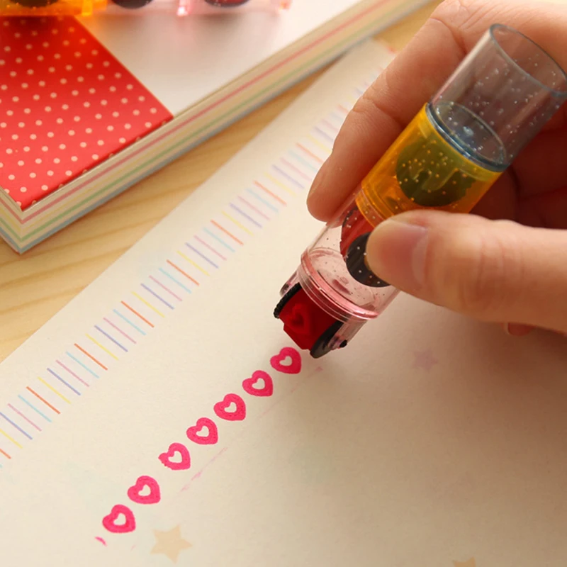 2/24pcs Assorted Stamps for Kids Self-ink Stamps Children Toy Stamps  Face Seal Scrapbooking DIY Painting Photo Album Decor