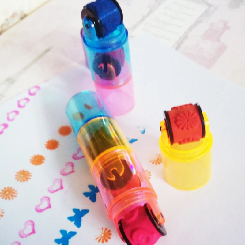 2/24pcs Assorted Stamps for Kids Self-ink Stamps Children Toy Stamps  Face Seal Scrapbooking DIY Painting Photo Album Decor