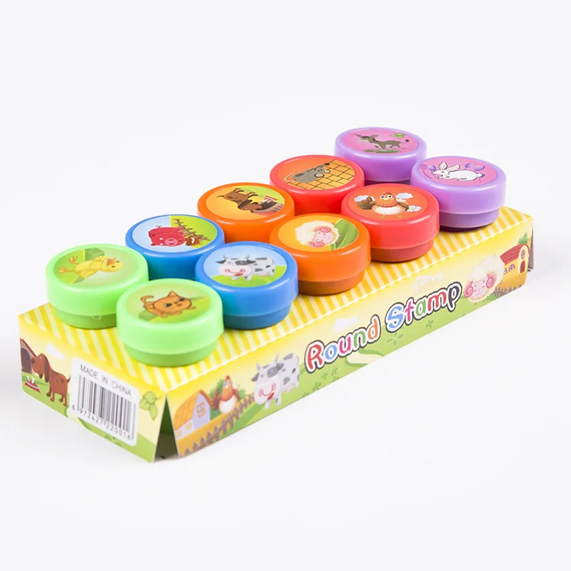 2/24pcs Assorted Stamps for Kids Self-ink Stamps Children Toy Stamps  Face Seal Scrapbooking DIY Painting Photo Album Decor