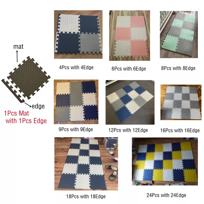 Thickening Mats for Kids Children's Foam Floor Children's Stitching Crawling Climbing Home Bedroom Living Room Tatami Play Mats