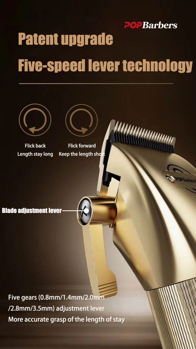 Pop Barbers P800 P700 P600 Hair Clipper Hair Trimmer for Men Professional Barber Hair Cutting Machine Finishing Haircut