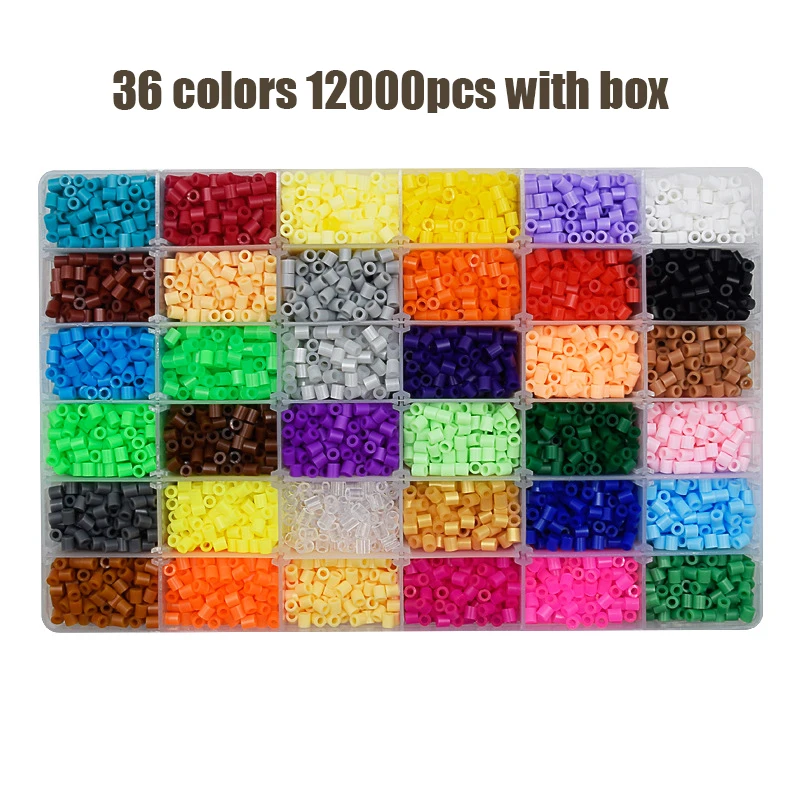 Perler Beads Kit 5mm Kit Hama Beads Creative 3D Puzzle Full Set with All Accessories Ironing Handmade Beads Toy Gift