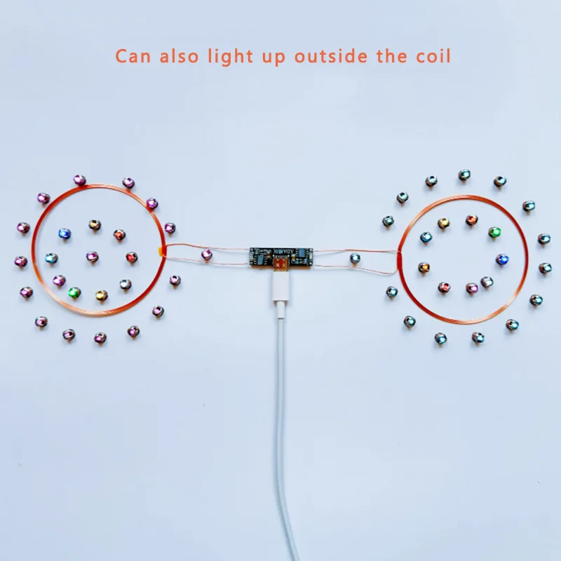 Wireless Power Supply Led Module Induction LED Light Power Supply Battery-free Module Suitable for Gundam Model Plus Light