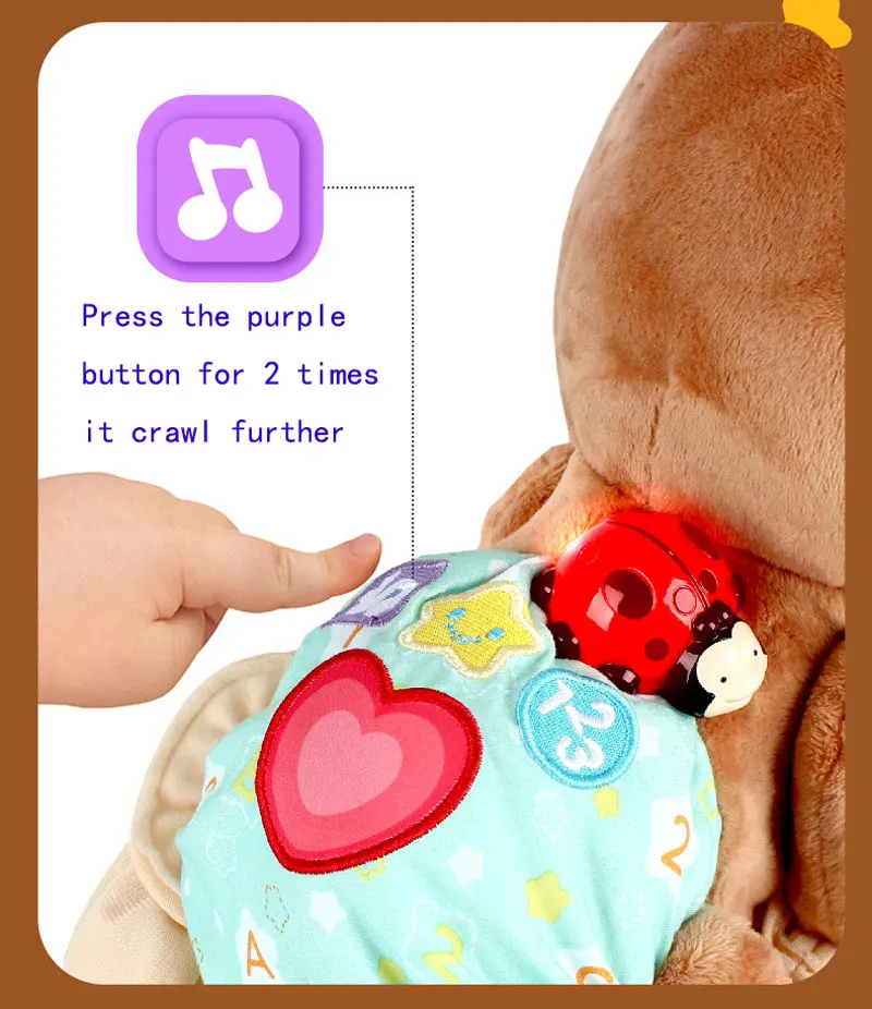 Baby Crawling Learning Bear Toys Sing Songs Electronic Pet Toddlers Climb Montessori Music Toy For Infants Kid Early Education