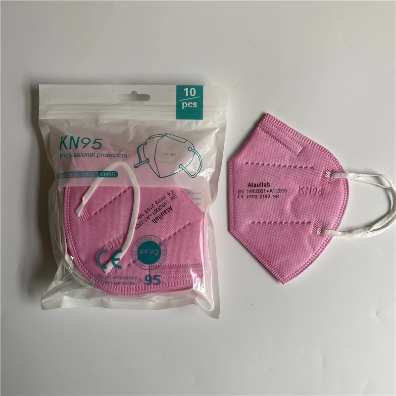 Ataullah ffp2 face mask kn95 Mascarillas 5 Layer filtration disposable breathable mask Protective Dustproof Mouth Mask fpp2 kn95