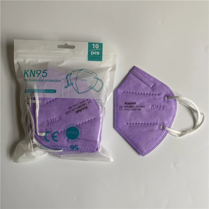Ataullah ffp2 face mask kn95 Mascarillas 5 Layer filtration disposable breathable mask Protective Dustproof Mouth Mask fpp2 kn95