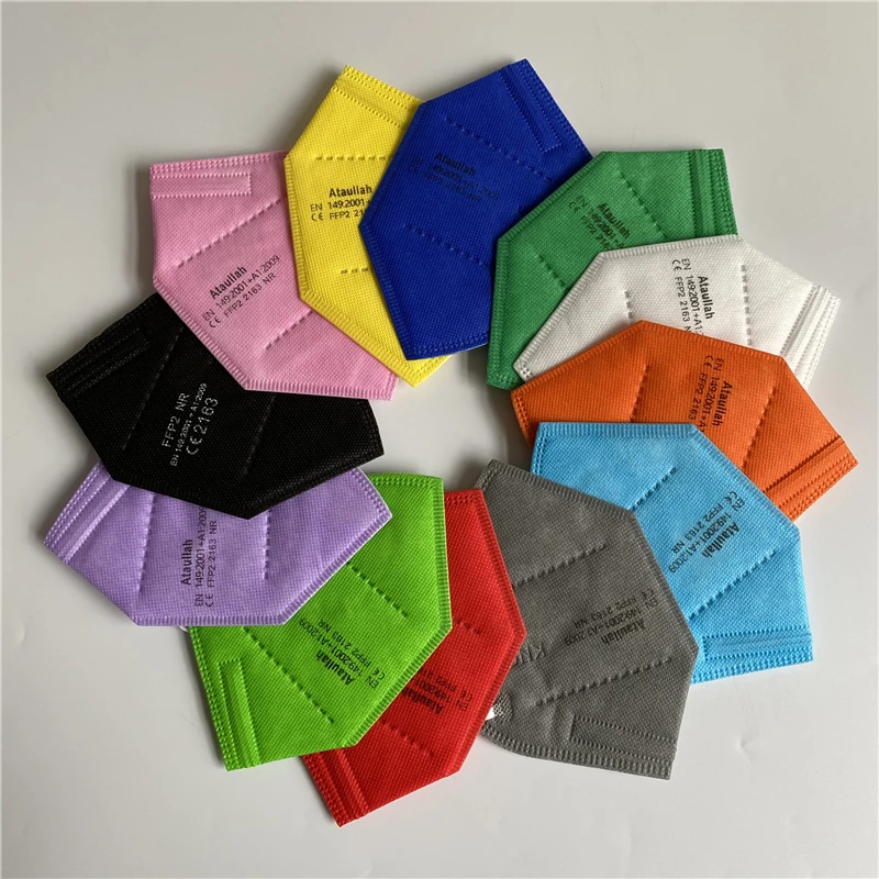 Ataullah ffp2 face mask kn95 Mascarillas 5 Layer filtration disposable breathable mask Protective Dustproof Mouth Mask fpp2 kn95