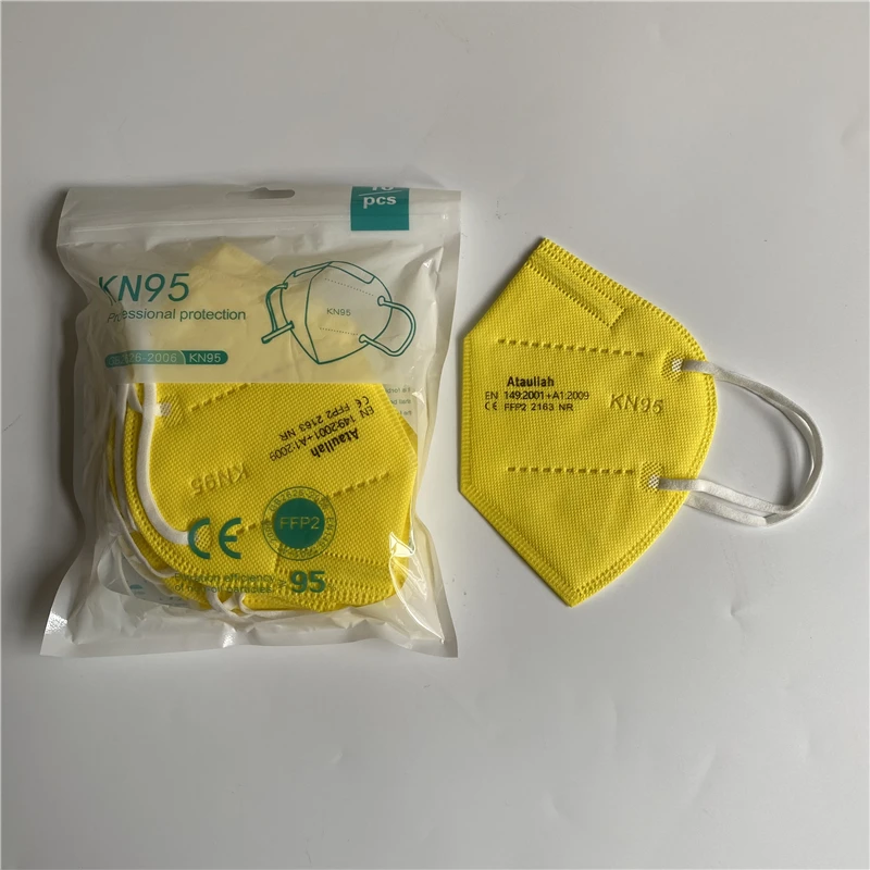 Ataullah ffp2 face mask kn95 Mascarillas 5 Layer filtration disposable breathable mask Protective Dustproof Mouth Mask fpp2 kn95