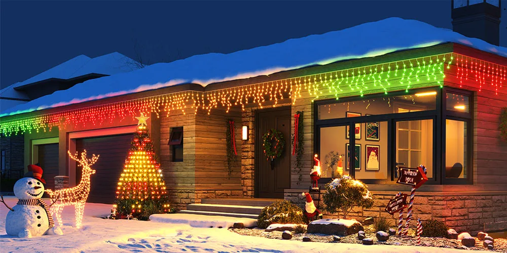 USB 2.1M 400LEDs Christmas Lights Holiday String Lights with Star Shape, Smart LED Xmas Tree for Indoor Outdoor Decor