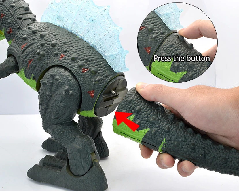 Large Electric Dinosaur Toy Dino Park World Walking Dinosaur Robot With LED Light Sound Tyrannosaurus Rex Toys For Boys Kids