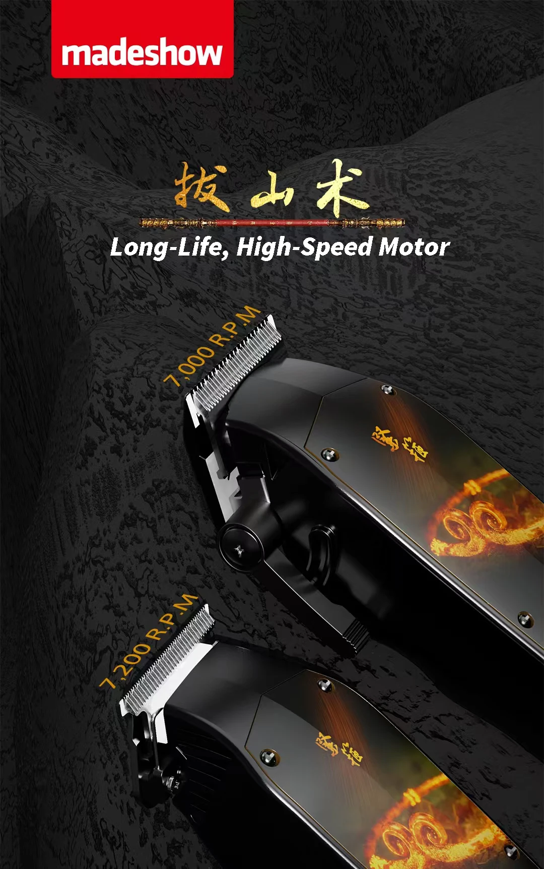 NEW Professional Electric 7200RPM Hair Clipper High Power Silent Hair Trimmer Barbershop Haircut Machine (Code Scraping Version)