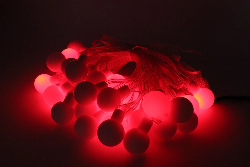 WS2812B Dream Color RGB LED Round Ball String Lights Christmas Party Birthday Decoration Addressable Individually IP67 DC5V
