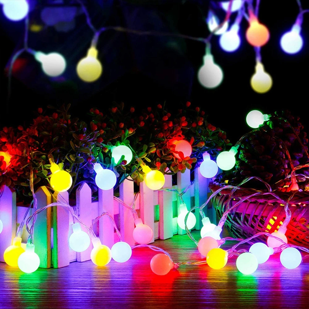 WS2812B Dream Color RGB LED Round Ball String Lights Christmas Party Birthday Decoration Addressable Individually IP67 DC5V