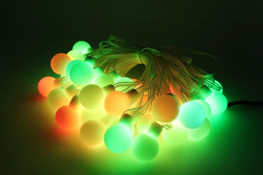 WS2812B Dream Color RGB LED Round Ball String Lights Christmas Party Birthday Decoration Addressable Individually IP67 DC5V