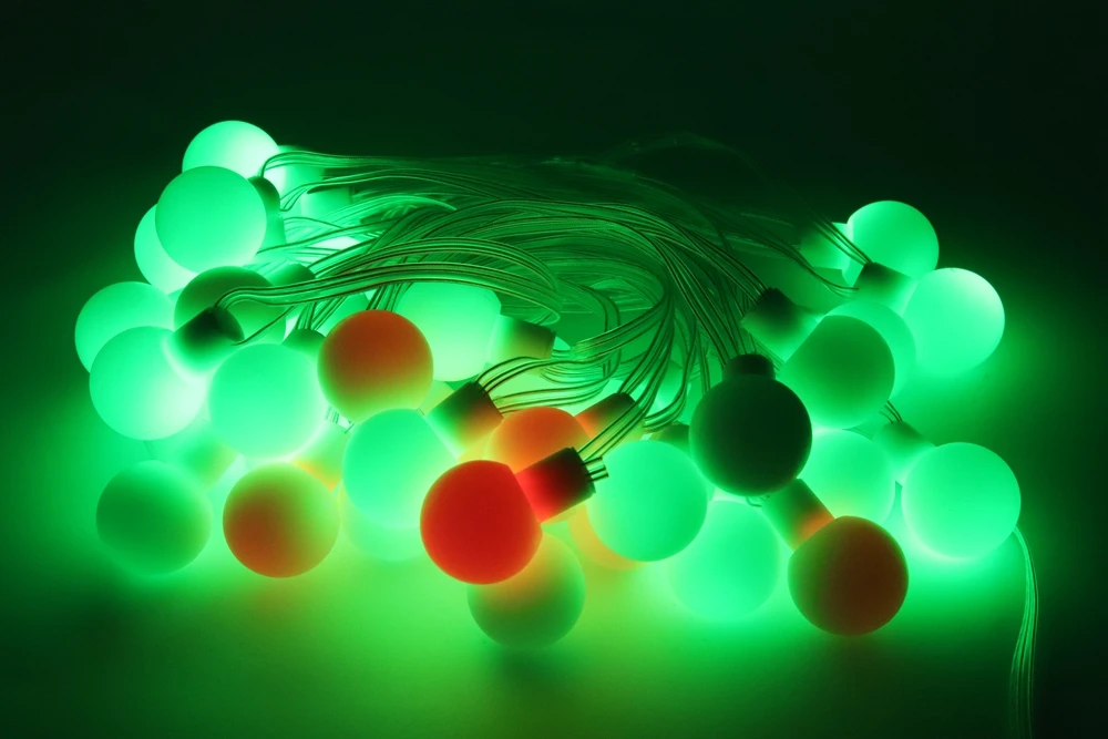 WS2812B Dream Color RGB LED Round Ball String Lights Christmas Party Birthday Decoration Addressable Individually IP67 DC5V