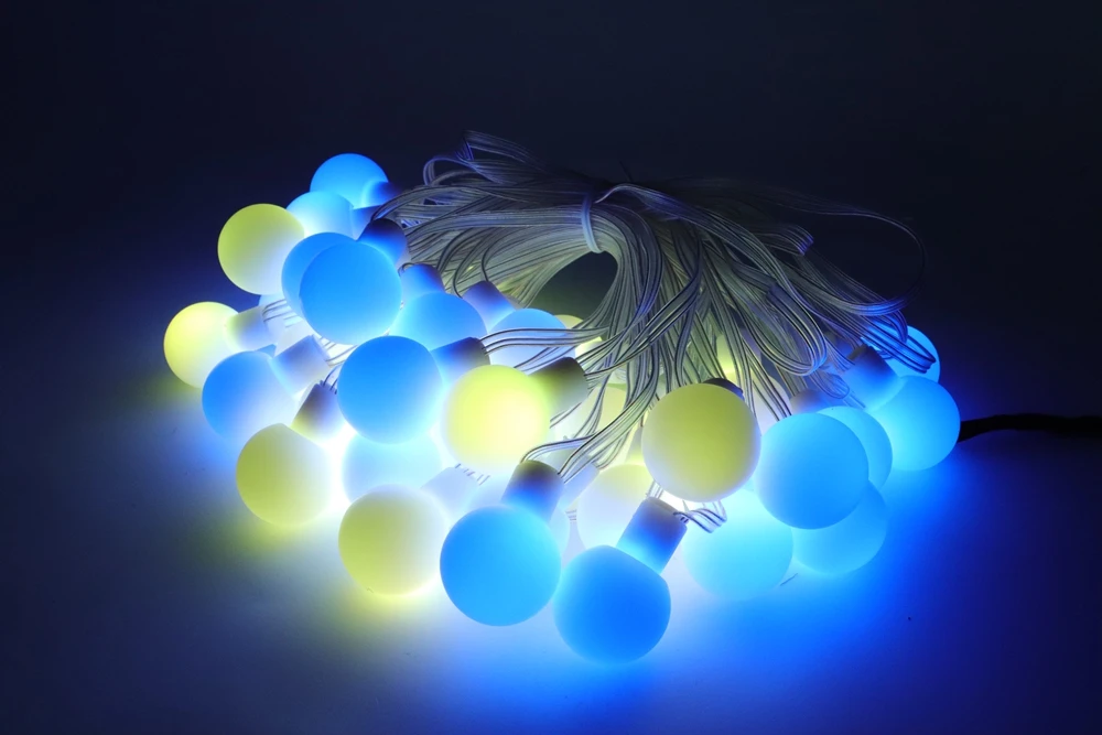 WS2812B Dream Color RGB LED Round Ball String Lights Christmas Party Birthday Decoration Addressable Individually IP67 DC5V